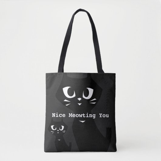 Glückliche schwarze Katzen Gruß Tasche (Vorderseite)