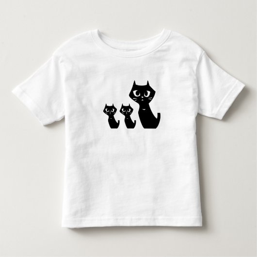 Glückliche schwarze Katzen Kleinkind T-shirt (Vorderseite)