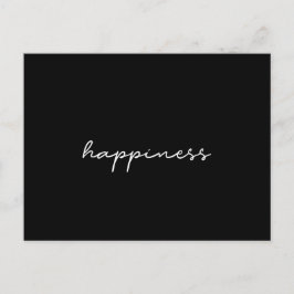 Glückliche schwarze minimalistische Postkarte