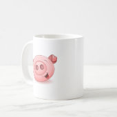 Glückliche Schwein-Ikone Kaffeetasse (Vorderseite Links)