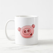 Glückliche Schwein-Ikone Kaffeetasse (Links)