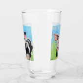 Glückliche Schwein Malerei Glas (Rechts)