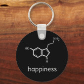 glückliche Serotonin-Moleküle Schlüsselanhänger (Vorderseite)