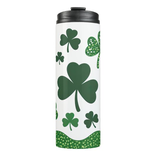 Glückliche Shamrocks  Thermosbecher (Vorderseite)