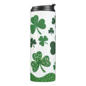Glückliche Shamrocks  Thermosbecher (Nach links gedreht)