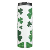 Glückliche Shamrocks  Thermosbecher (Rückseite)
