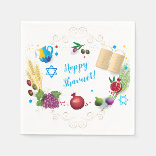 Glückliche SHAVUOT dekorative Spezies Verzierung Serviette