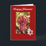 Glückliche Shavuot-Rote Trauben/Davidsstern Feiertagskarte<br><div class="desc">Diese hübsche rote Karte kennzeichnet schöne rote Trauben,  und einen Davidsstern Den jüdischen Feiertag von Shavuot feiernd!  Innerhalb kann personalisiert sein,  zu sagen,  was Sie wünschen. Bild ist public domain mit Erlaubnis http://www.public-domain-image.com/</div>