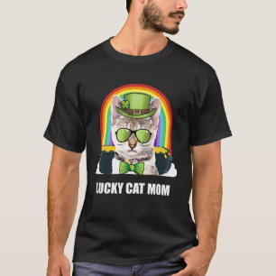 Glückliche Singapur-Katzenmutter St. Patricks Day T-Shirt