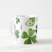 "Glückliche Sips mit St. Patrick's Kleeblatts!" Kaffeetasse (Vorderseite Links)