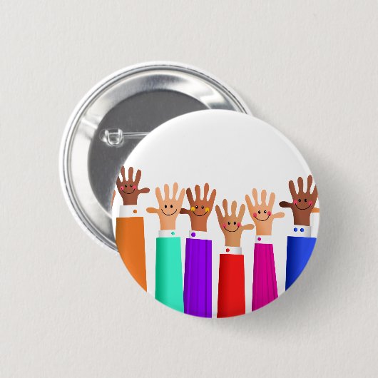 Glückliche Sitzung Button (Vorne & Hinten)