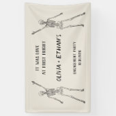 Glückliche Skelett-Verlobungsfeier Banner (Vertikal)