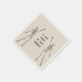 Glückliche Skelett-Verlobungsparty Serviette (Ecke)