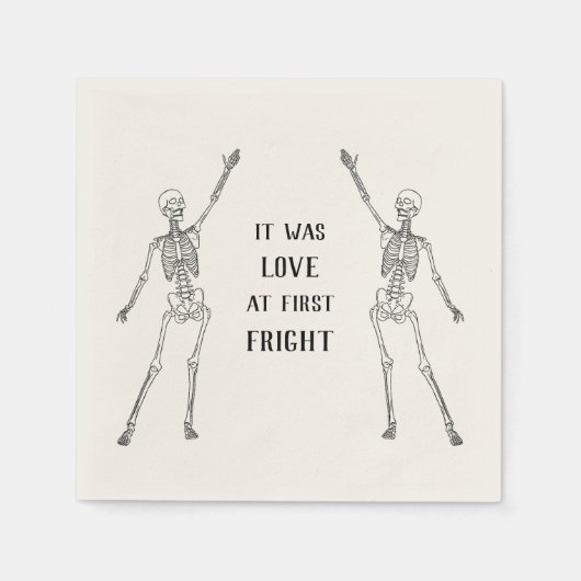 Glückliche Skelett-Verlobungsparty Serviette (Vorderseite)