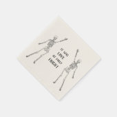 Glückliche Skelett-Verlobungsparty Serviette (Ecke)