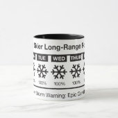 Glückliche Skifahrer-Prognose Tasse (Zentrum)