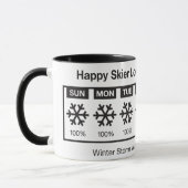 Glückliche Skifahrer-Prognose Tasse (Links)