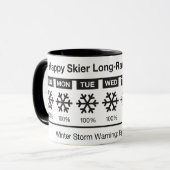 Glückliche Skifahrer-Prognose Tasse (Vorderseite Links)