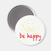 glückliche Smilies Magnet (Vorderseite/Rückseite)