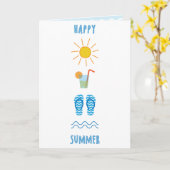 Glückliche Sommer-Gruß-Karte Karte (Gelbe Blume)