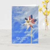 Glückliche Sommer Pinwheels Karte (Gelbe Blume)