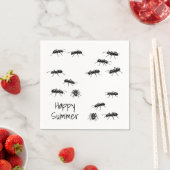Glückliche Sommer Schwarze Ameisen Serviette (Beispiel)