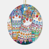 Glückliche Sommerkatzen Keramikornament (Links)