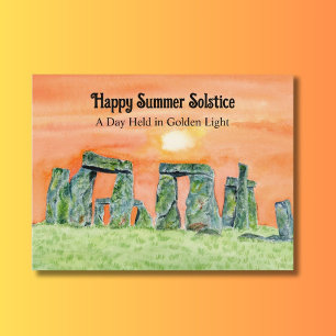 Glückliche Sommersonnenwende Stonehenge Postkarte