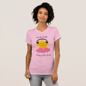Glückliche Sonne der rosa Wolke mit Kopfhörer T - T-Shirt (Vorne ganz)