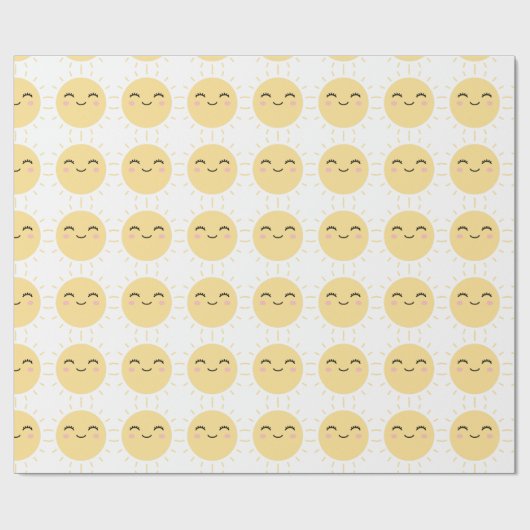 glückliche Sonne Geschenkpapier (Flach)