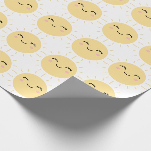 glückliche Sonne Geschenkpapier (Ecke)