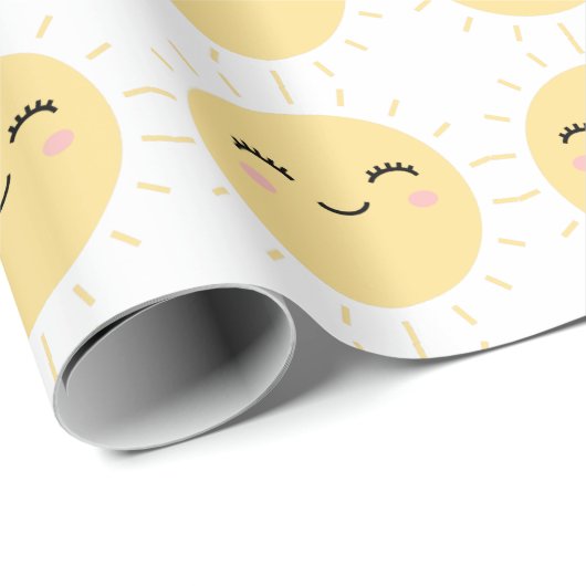 glückliche Sonne Geschenkpapier (Rolleneckpunkt)