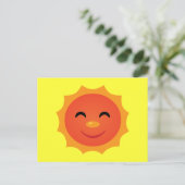 Glückliche Sonne Postkarte (Stehend Vorderseite)