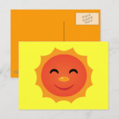 Glückliche Sonne Postkarte (Vorne/Hinten)