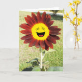 Glückliche Sonnenblume. Karte (Gelbe Blume)