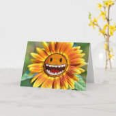 Glückliche Sonnenblume. Karte (Gelbe Blume)