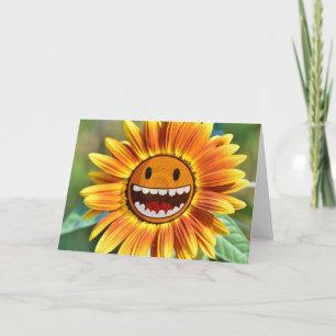 Glückliche Sonnenblume. Karte