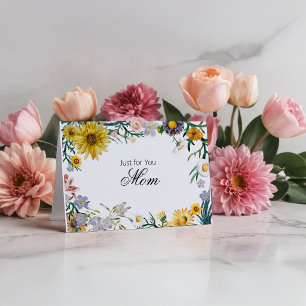 Glückliche Sonnenblume und Frühlingsblumen Karte