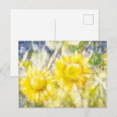 Glückliche Sonnenblumen Postkarte (Vorne/Hinten)