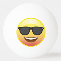 Glückliche Sonnenbrille Emoji stellt Klingeln Pong