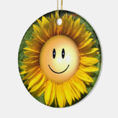 Glückliche Sonnenschein-Blume Keramikornament (Links)