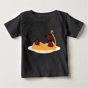 Glückliche Spaghettis und Fleischklöschen Baby T-shirt