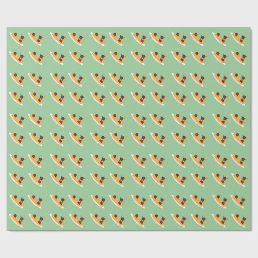 Glückliche Spaghettis und Fleischklöschen Geschenkpapier (Flach)