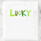 Glückliche spezielle grüne irische Spaß einzigarti Ovaler Aufkleber (Tasche)