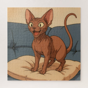 Glückliche Sphynx-Katze Puzzle