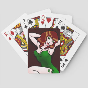 Glückliche Spielkarten Lady Luck St Patrick's Card