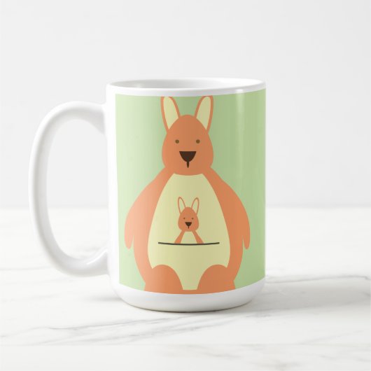 Glückliche springende Känguru-Tasse Kaffeetasse (Links)