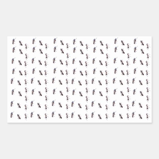 Glückliche Spuren - Ameise #1 Rechteckiger Aufkleber (Vorderseite)