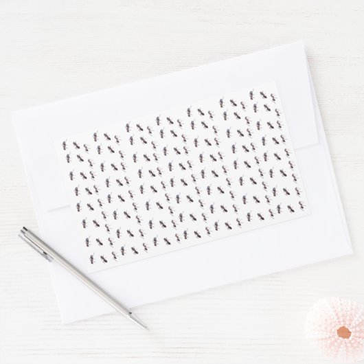 Glückliche Spuren - Ameise #1 Rechteckiger Aufkleber (Umschlag)