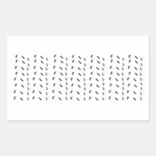 Glückliche Spuren - Ameise #1 Rechteckiger Aufkleber